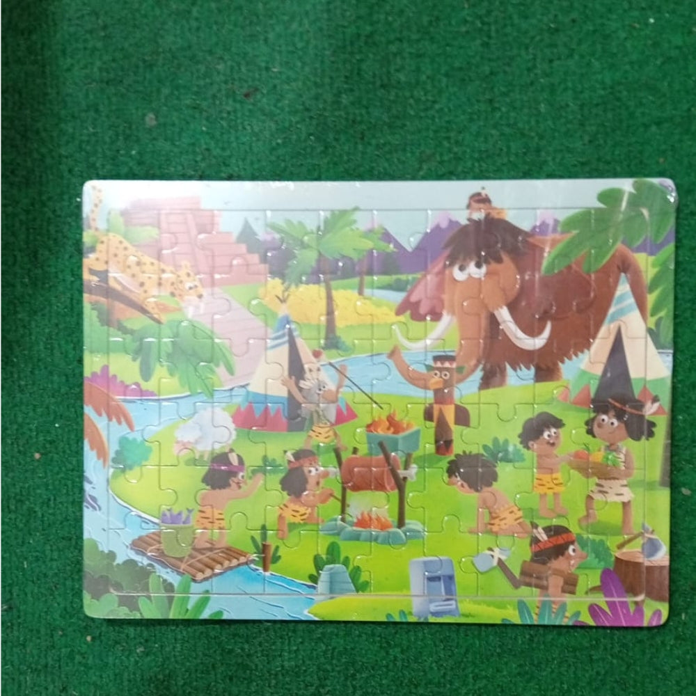 Wooden Jigsaw Puzzle for Kids – Creative Educational Learning Toy with Fun Cartoon Scenes (Large Size)