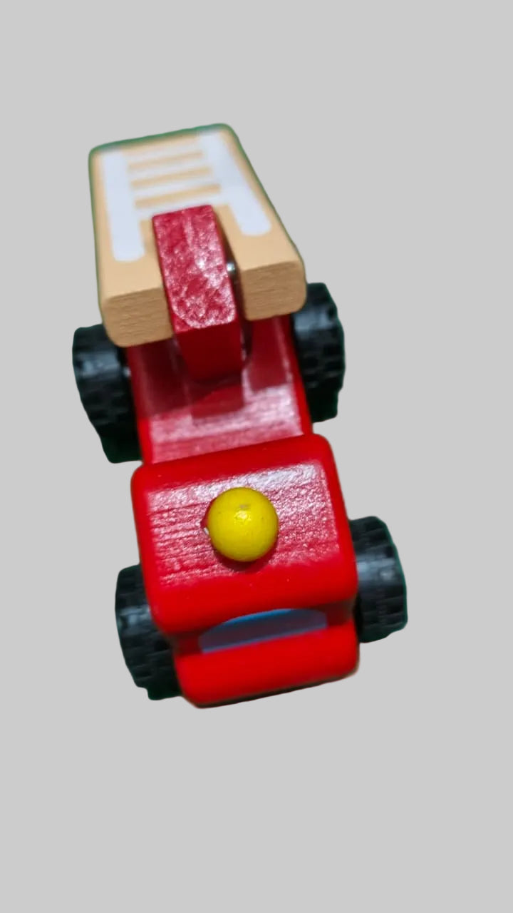 Crane Shape Wooden Toy Car
