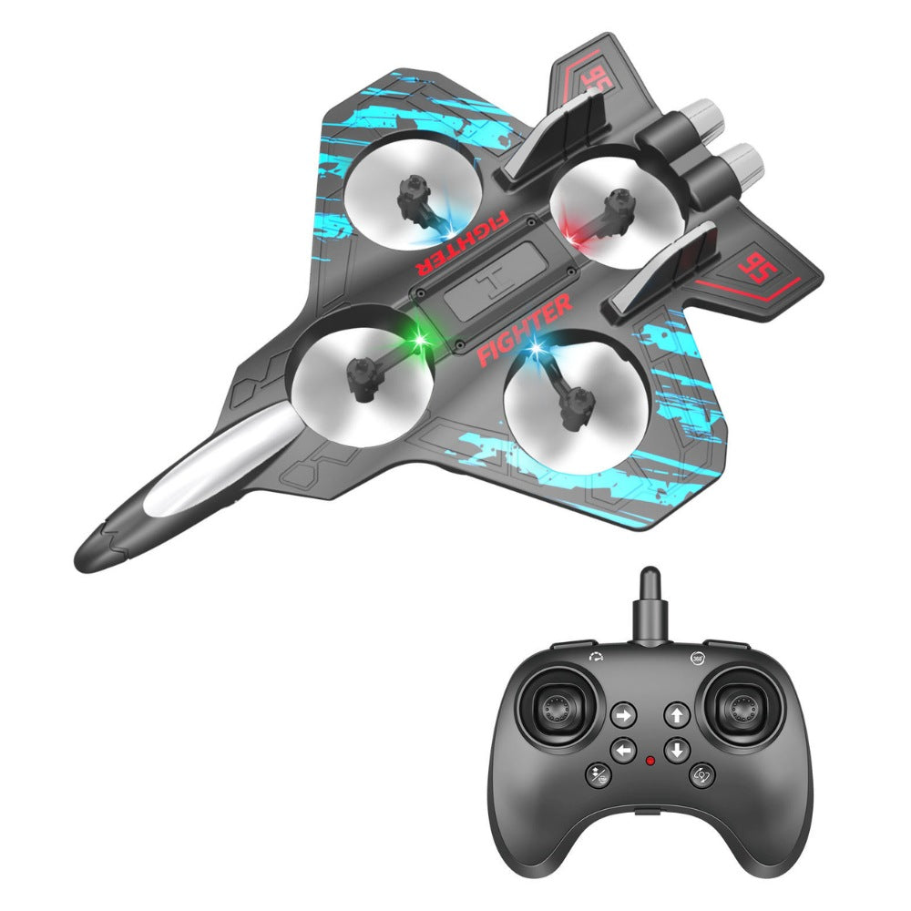6-Channel RC Fighter Jet Toy 360° Circling Stunt EPP Airplane 2.4G Light Remote Control Flying Model for Kids