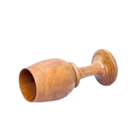 Handcrafted Wooden Goblet – Vintage Style Solid Wood Decorative Chalice