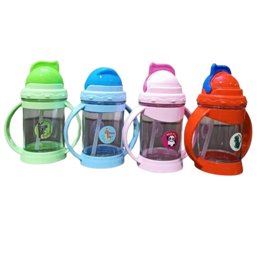 Premium Baby Sippy Cup with Straw & Dual Handles – Leak-Proof Kids' Training Water Bottle (300ml)