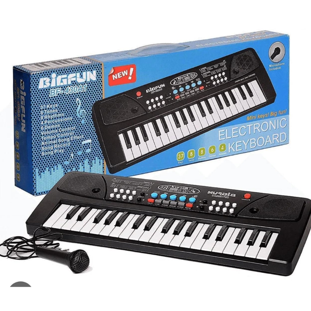 Bigfun 37-Key Electronic Piano Keyboard with Microphone – Educational Musical Toy for Kids with Recording & Multiple Tones