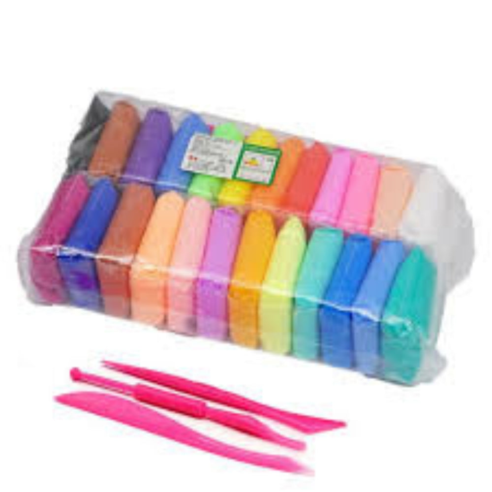 24-Piece Ultra-Light Air-Dry Clay Set with Sculpting Tools – Creative DIY Craft Kit for Kids