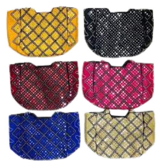 Handmade Ethnic Mirror-Work Tote Bags – Traditional Embroidered Shoulder Bag Collection