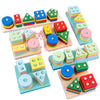 Wooden Puzzle Shape Sorter Toys for Toddlers – Montessori Stacking Educational Learning Toys for Kids Ages 1 2 3
