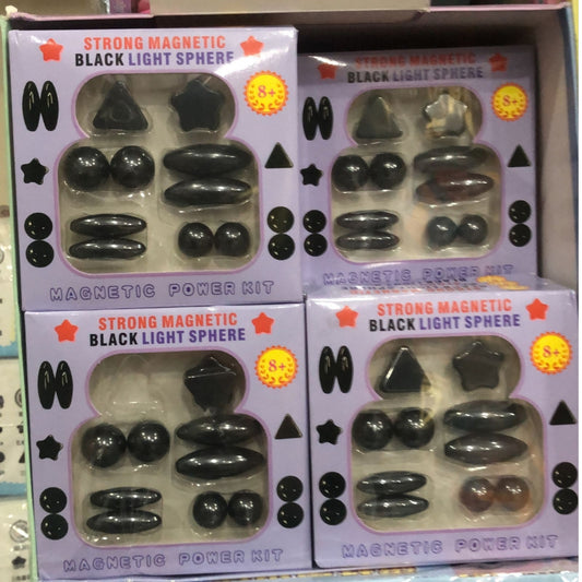 Strong Magnetic Power Kit – Black Light Spheres & Multi-Shape Educational Magnet Set (Ages 8+)