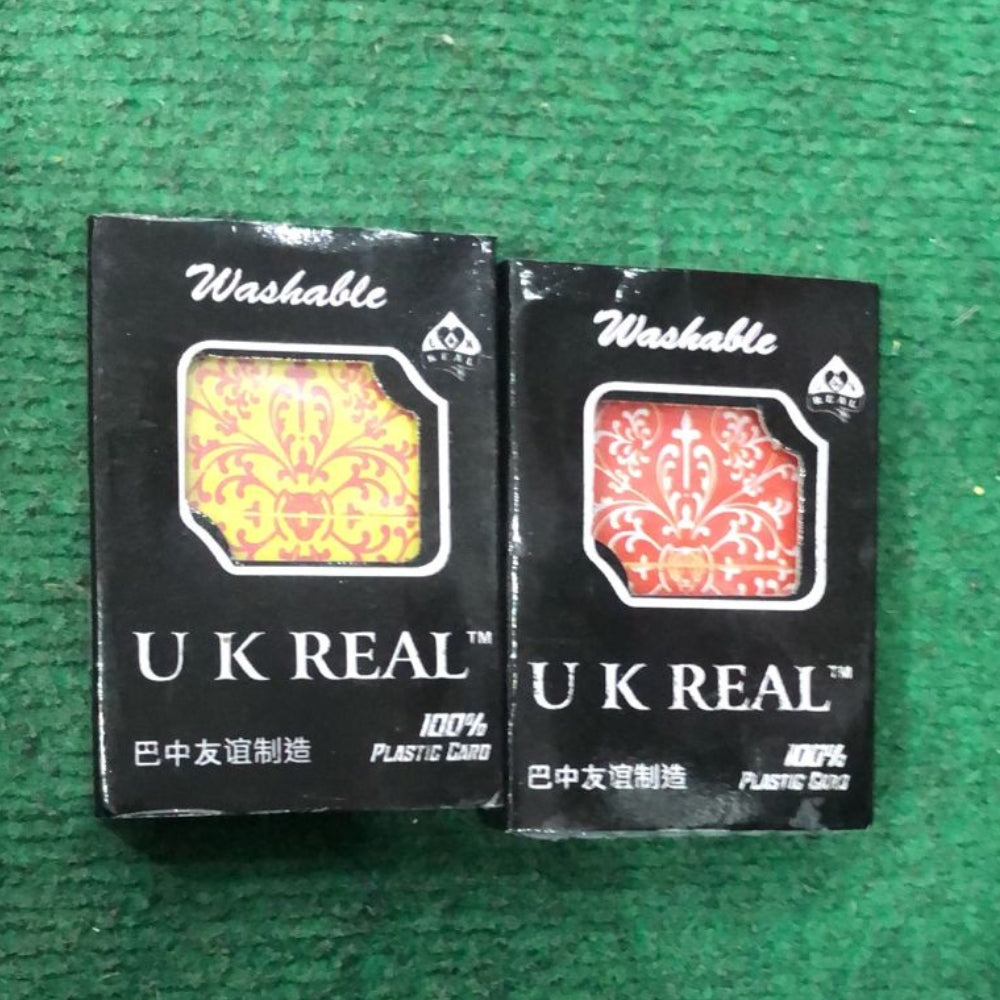 UK REAL 100% Plastic Playing Cards Set – Washable & Durable Waterproof Deck for Family Games (Pack of 2)
