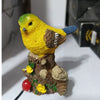 Handcrafted Decorative Bird Figurine – Vibrant Resin Bird on Tree Stump for Home Decor & Garden Aesthetics