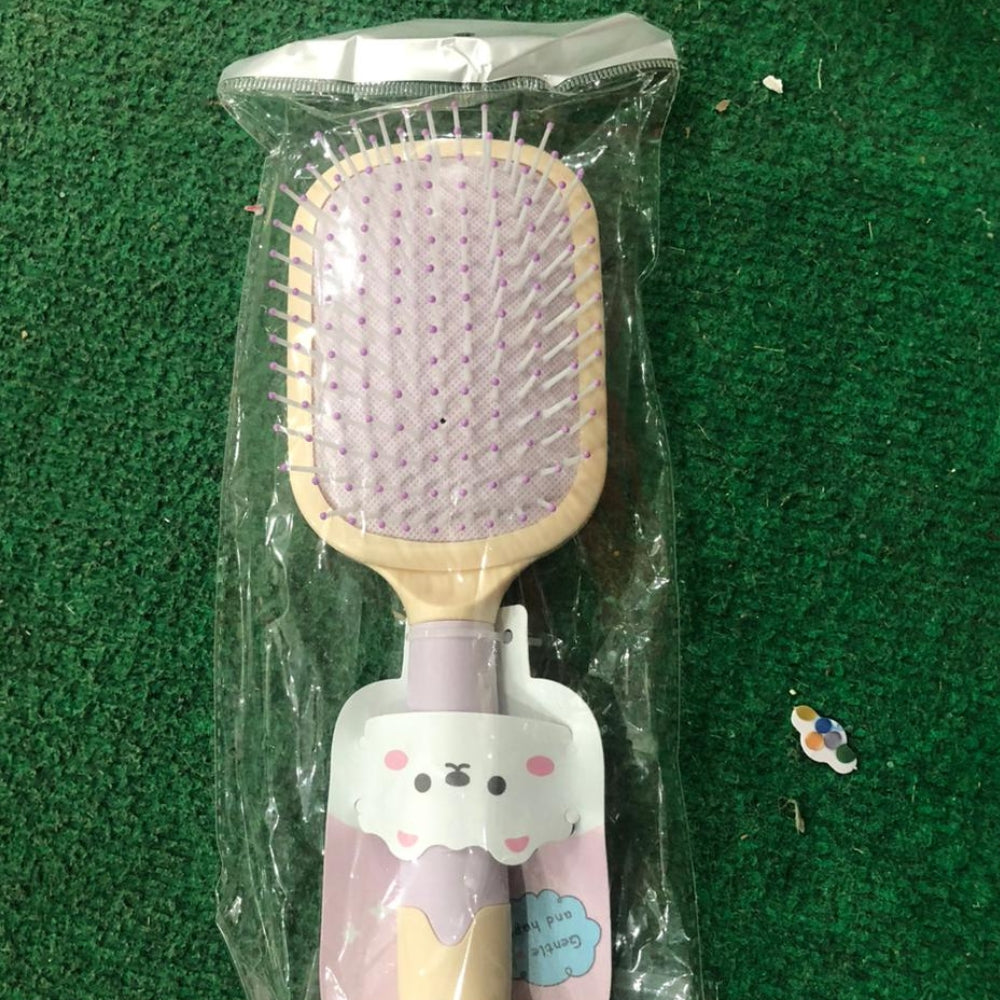 Aesthetic Paddle Hair Brush – Gentle Detangling Cushion Brush for Smooth & Healthy Hair