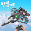 6-Channel RC Fighter Jet Toy 360° Circling Stunt EPP Airplane 2.4G Light Remote Control Flying Model for Kids